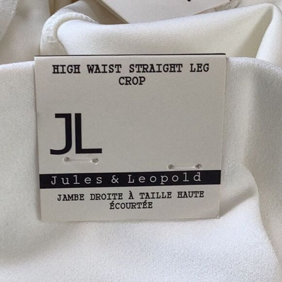 JULES & LEOPOLD NWT HIGH WAIST STRAIGHT LEG CROPPED PANTS EXTRA SMALL - Picture 6 of 8